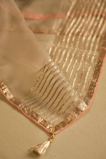 Buy Almaari By Pooja Patel Green Silk, Organza Gota Patti, Tassels Divya Embroidered Kurta Sharara Set Online at Aza Fashions Buy_Almaari By Pooja Patel_Green Silk, Organza Gota Patti, Tassels Divya Embroidered Kurta Sharara Set _Online_at_Aza_Fashions