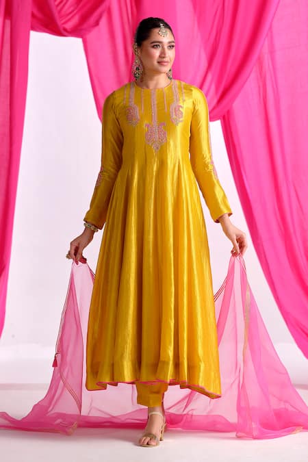 Almaari By Pooja Patel Rangyaan Embroidered Anarkali Set 