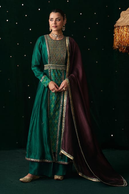 Almaari By Pooja Patel Khol Embroidered Anarkali Set 