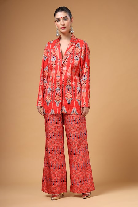 Gazab by Miku Kumar Ishqiya Printed Jacket & Pant Set 