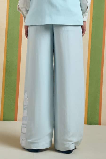 Orthodox Skyline Column Embroidered Trouser 