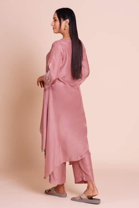 Brij Amaira Lavender Muslin Kurta Set 