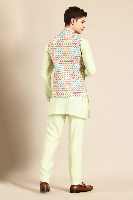Sayisha Embroidered Pure Cotton Nehru Jacket  