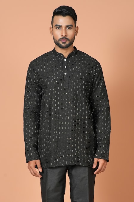 Sayisha Striped Embroidered Sequinned Kurta 