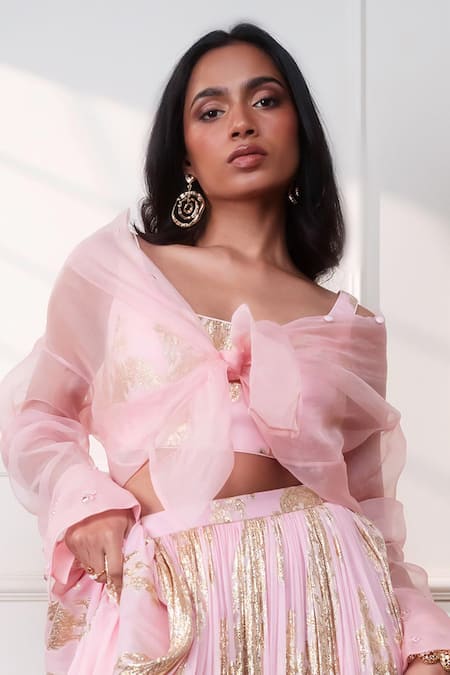 Style Junkiie Petal Blush Sheer Shirt 