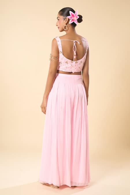 Samyukta Singhania Hand Embroidered Blouse Palazzo Set