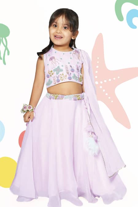 Toddle Kidswear Under The Sea Lehenga Set With Dupatta 