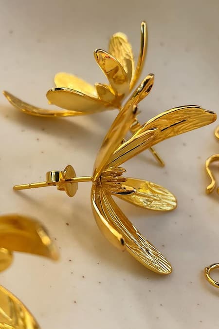 KEFI-CO Fiore Gold Stud Earrings 