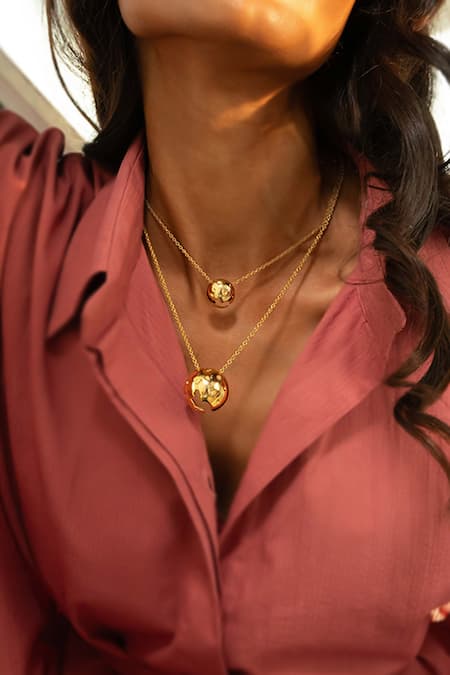 Shop_KEFI-CO_Gold Plated Pallas Pendant _Online_at_Aza_Fashions