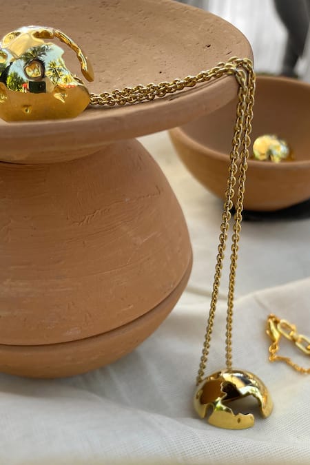 KEFI-CO_Gold Plated Pallas Pendant _at_Aza_Fashions