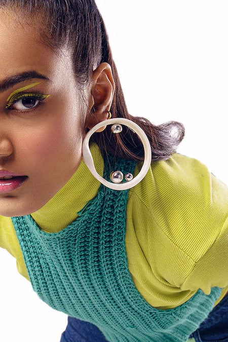 Shop_KEFI-CO_Silver Plated Erimia Hoops _Online_at_Aza_Fashions