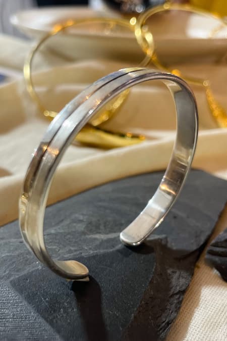 KEFI-CO Silver Kada Bracelet 