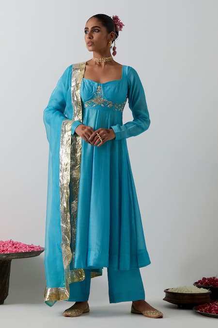 Vinusto Zardozi Embroidered Corset Anarkali Set 