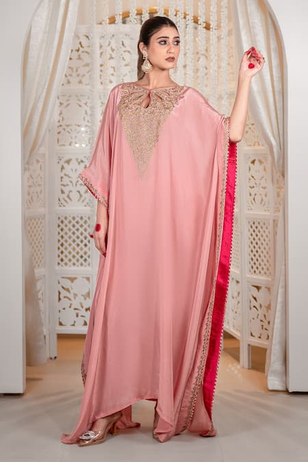 Daljit Sudan Aari & Tilla Embroidered Kaftan 