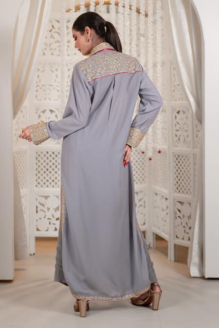 Daljit Sudan Tilla Embroidered Double Georgette Kurta Set