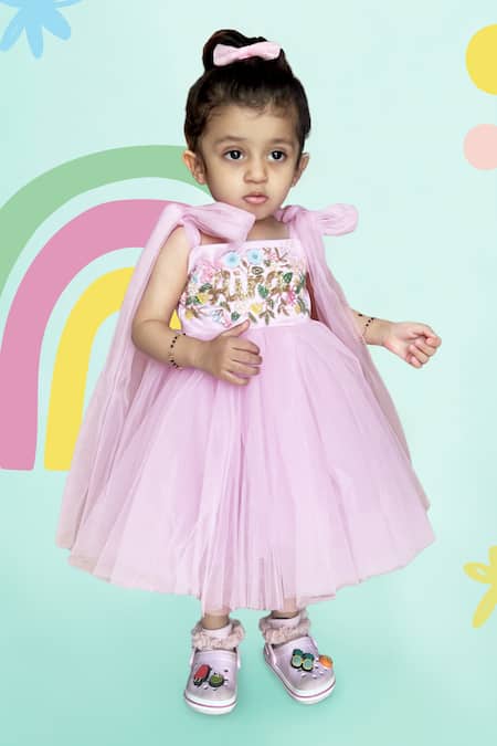 Toddle Kidswear Sleeveless Embroidered Dress 