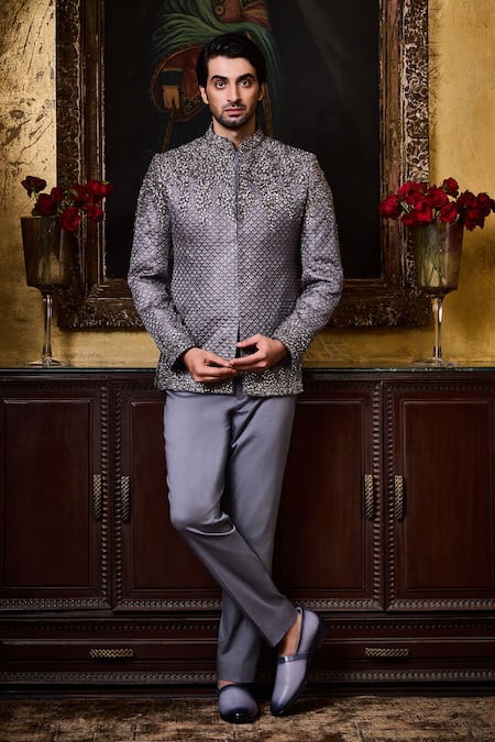 Histori Embroidered Jodhpuri Bandhgala & Pant Set 