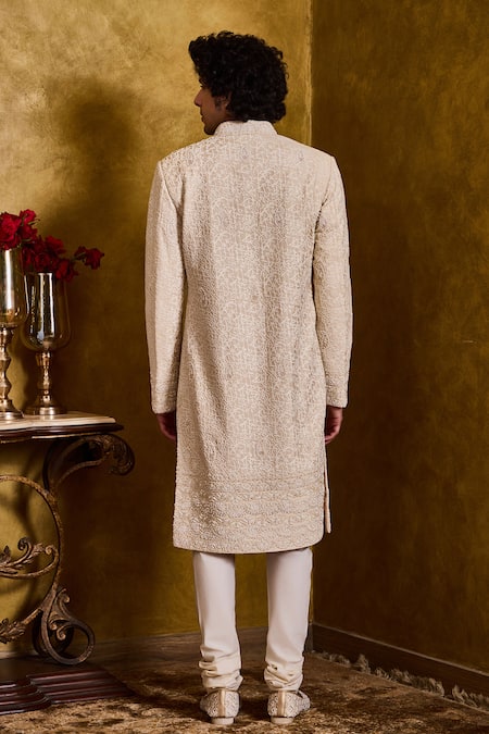 Histori Abstract Resham & Dori Embroidered Sherwani Set 