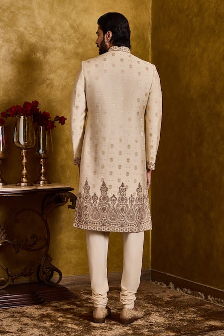 Histori Woven Booti Sherwani Set 