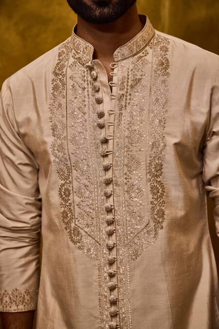 Shop Histori Beige Cotton, Silk Embroidery Kurta And Patiala Salwar Set Online at Aza Fashions Shop_Histori_Beige Cotton, Silk Embroidery Kurta And Patiala Salwar Set _Online_at_Aza_Fashions
