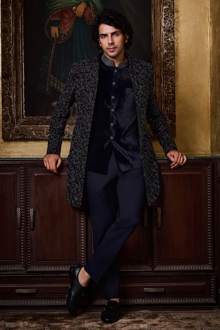 Histori Embroidered Sherwani Jacket Set 