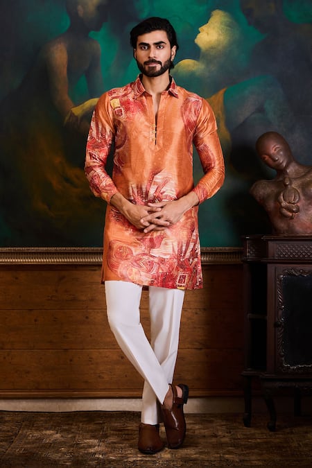 Histori Printed Kurta & Cotton Lycra Pant Set 