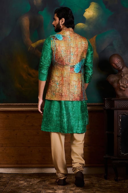 Histori Printed Bundi Kurta Set 