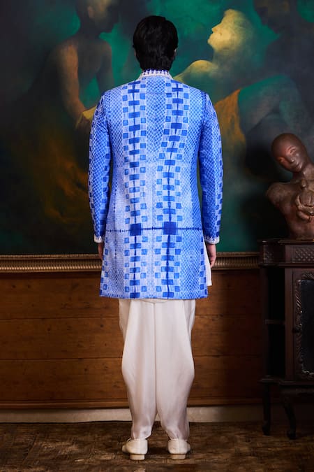 Histori Shibori Tie-Dyed Sherwani Set 