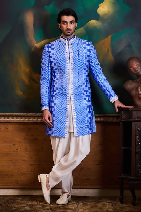 Histori Shibori Tie-Dyed Sherwani Set 