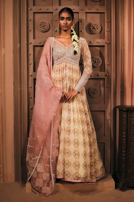 Mukta Sabharwal Gulnaar Printed Anarkali With Dupatta 