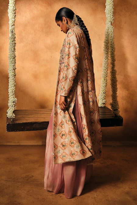 Mukta Sabharwal Kohra Printed Jacket Sharara Set 