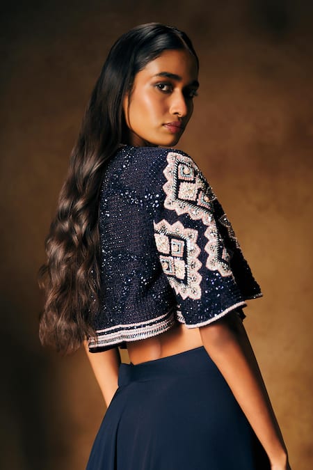 Mukta Sabharwal Rangat Embellished Jacket Lehenga Set 