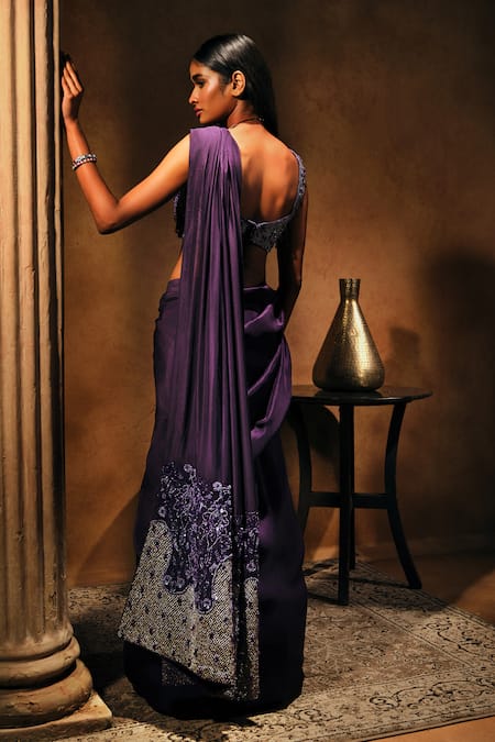 Mukta Sabharwal Nyra Embellished Saree With Blouse 