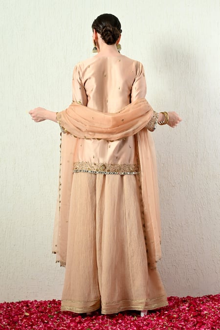 OHH CROW Embroidered Kurta Sharara Set 