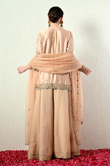 OHH CROW Embroidered Kurta Sharara Set 