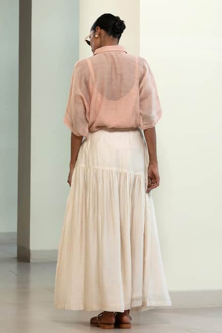 Eeda Hand-Patched Floral Motif Shirt With Inner 