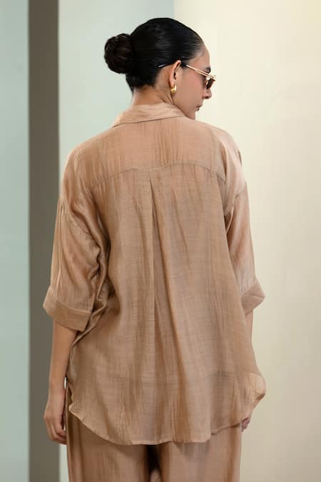 Eeda Sequins Embellished Shirt With Slip 