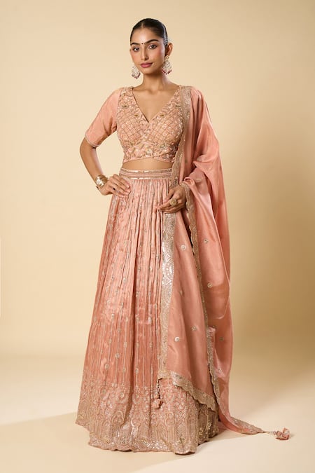 Samyukta Singhania Hand Embroidered Lehenga Set 