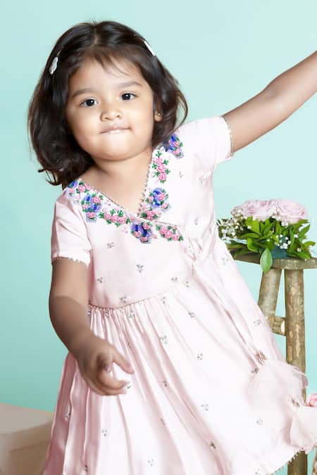 Toddle Kidswear Floral Flight Kurta Sharara Set 