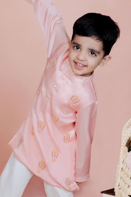 Toddle Kidswear Parachute Perfection Embroidered Kurta Set 