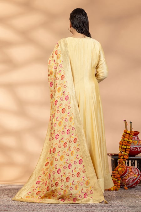 Mamicha Amber Shine Embroidered Anarkali With Dupatta 