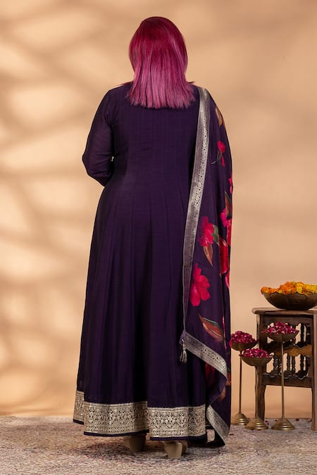 Mamicha Sitara-e-Sham Embroidered Anarkali With Dupatta 