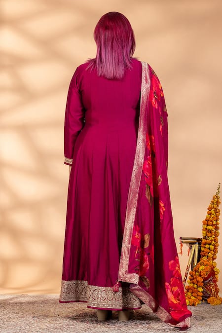 Mamicha Rang-e-Bahar Embroidered Anarkali With Dupatta 