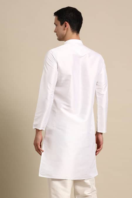 Sayisha White Solid Long Kurta  