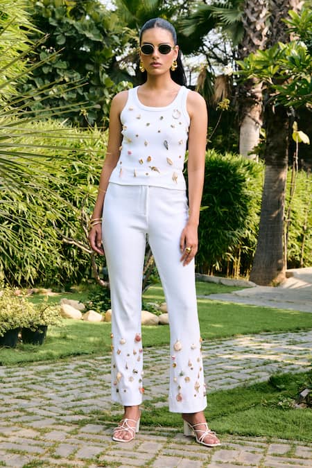 Kay Kay Odessa Studded Tank Top & Pant Co-ord Set 