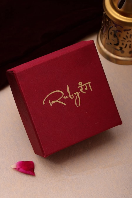 Shop_Ruby Raang_Multi Color Imitation Gemstones Meenakari Kundan Embellished Necklace Set _Online_at_Aza_Fashions