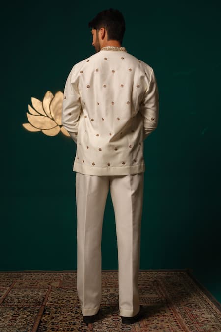 Niloufer By Aasif Ally Zardozi Handwork Short Kurta & Pant Set 