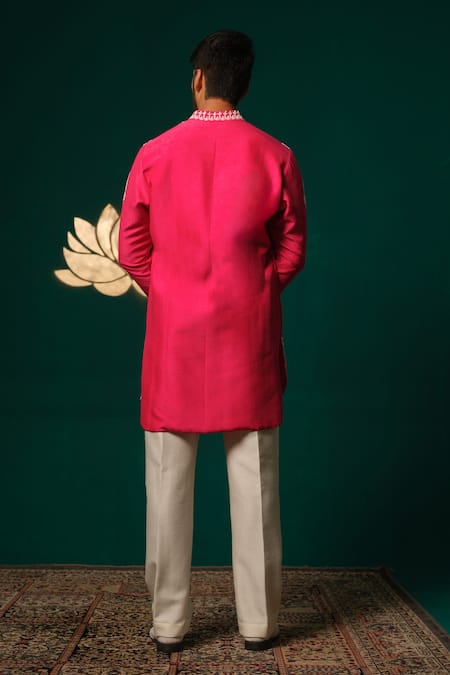 Niloufer By Aasif Ally Cutdana & Moti Handwork Short Kurta & Pant Set 