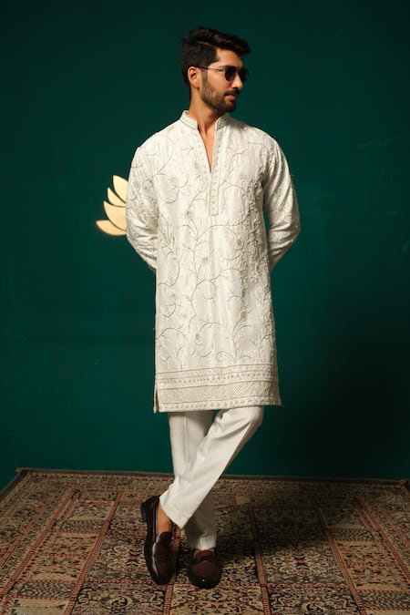 Niloufer By Aasif Ally Zardozi Handwork Kurta & Pant Set 