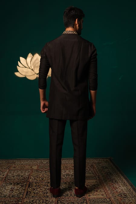 Niloufer By Aasif Ally Zardozi Embroidered Short Kurta & Pant Set 